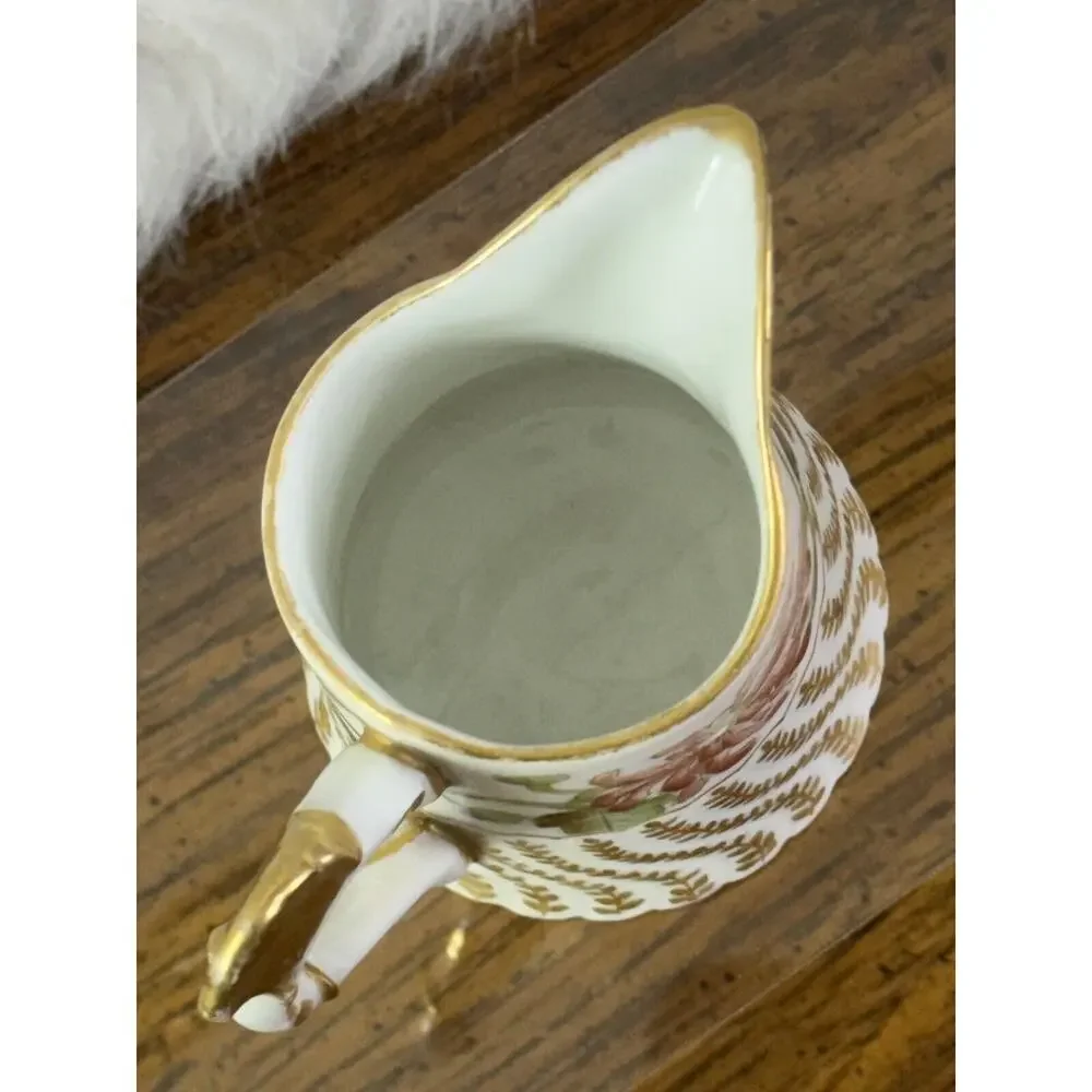 Antique 1900-1920s T&V Limoges France Pitcher Cream Milk Syrup F H George Signed